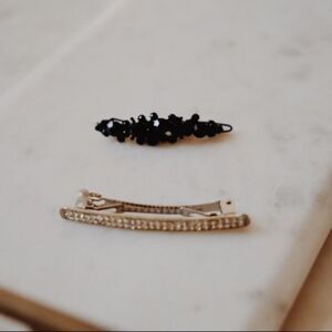 Bundle of (2) Jewel Rhinestone Hair Clips